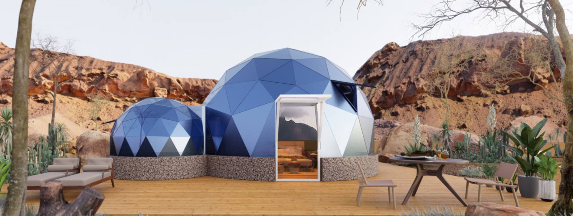 成安县球形智能光伏玻璃星空房